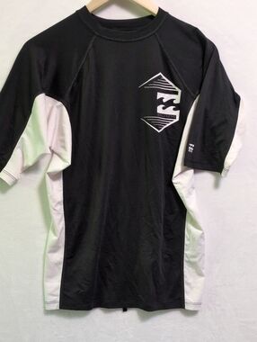 Billabong Built to Submerge XX-Large Black White Rash Guard UV Protection